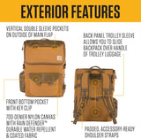 Carhartt 35L Nylon Workday Backpack, Durable Water-Resistant Pack with 15" Laptop Sleeve and Adjustable Shoulder Straps, Tarmac