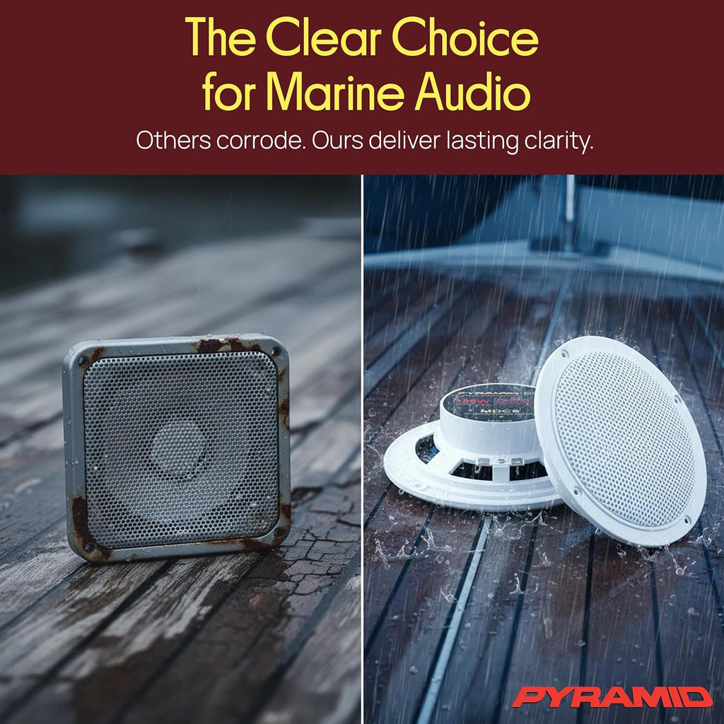 Pyramid MDC6 5.25" Dual Cone Marine Speakers
