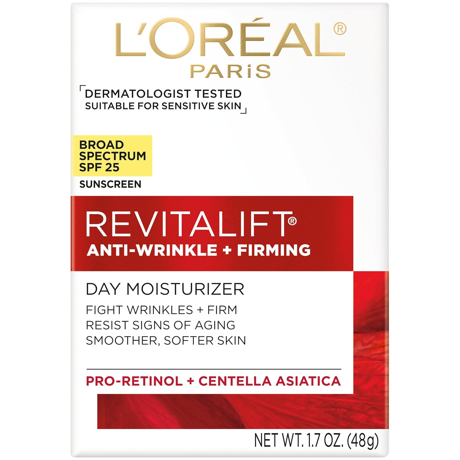 L'Oréal Paris Revitalift Anti-Wrinkle and Firming Face Moisturizer with SPF 25 - 1.7 oz