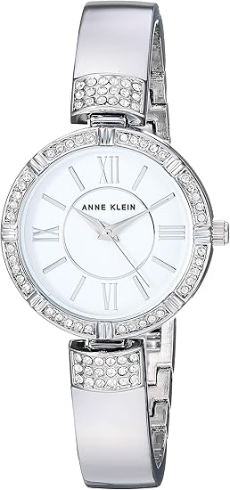 Anne Klein Women's Premium Crystal Accented Watch and Bracelet Set (NEW, OPEN BOX)