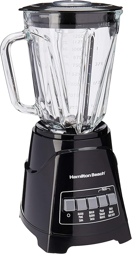 Hamilton Beach Power Elite Blender with 40 Oz. Glass Jar 58146: 12-Speed Kitchen Blender, Dishwasher-Safe, 700 Watts