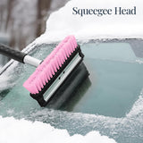 Best Choice Products - 4 in 1 Snow Brush with Shovel, Ice Scraper & Squeegee w/Storage Bag - Pink
