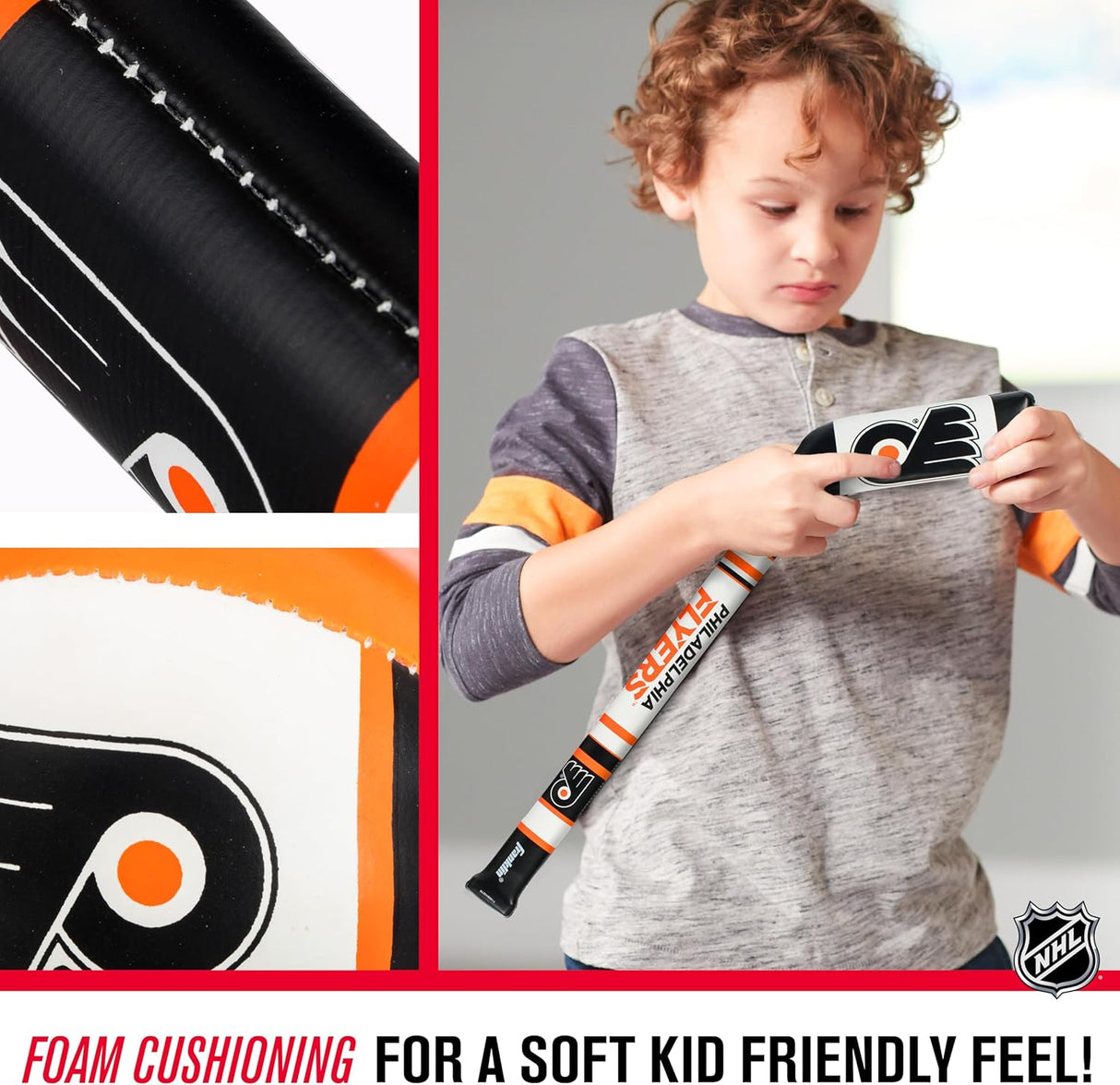 Franklin Sports NHL Team Mini Soft Hockey Stick Set -Philadelphia Flyers