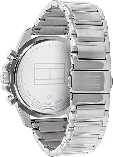 Tommy Hilfiger Men's Quartz Stainless Steel and Bracelet Sporty Watch, Silver (OPEN BOX)