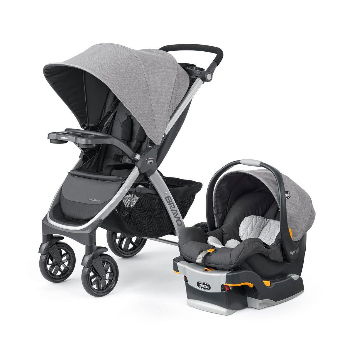 Chicco Bravo 3-in-1 Travel System w/KeyFit 30 Infant Car Seat & Base - Parker