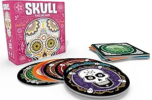 Skull Party Game - Bluffing and Strategy Game Fun for Game Night, Family Board Game for Kids & Adults, Ages 13+, 3-6 Players, 30 Minute Playtime, Made by Space Cowboys