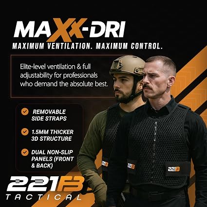 221B TACTICAL Maxx-Dri Vest 5.0 - Adjustable Ventilation Vest - 3XL/4XL