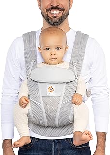 Ergobaby All Carry Positions Breathable Mesh Baby Carrier with Enhanced Lumbar Support & Airflow (7-45 Lb), Omni Breeze, Pearl Grey   NEW