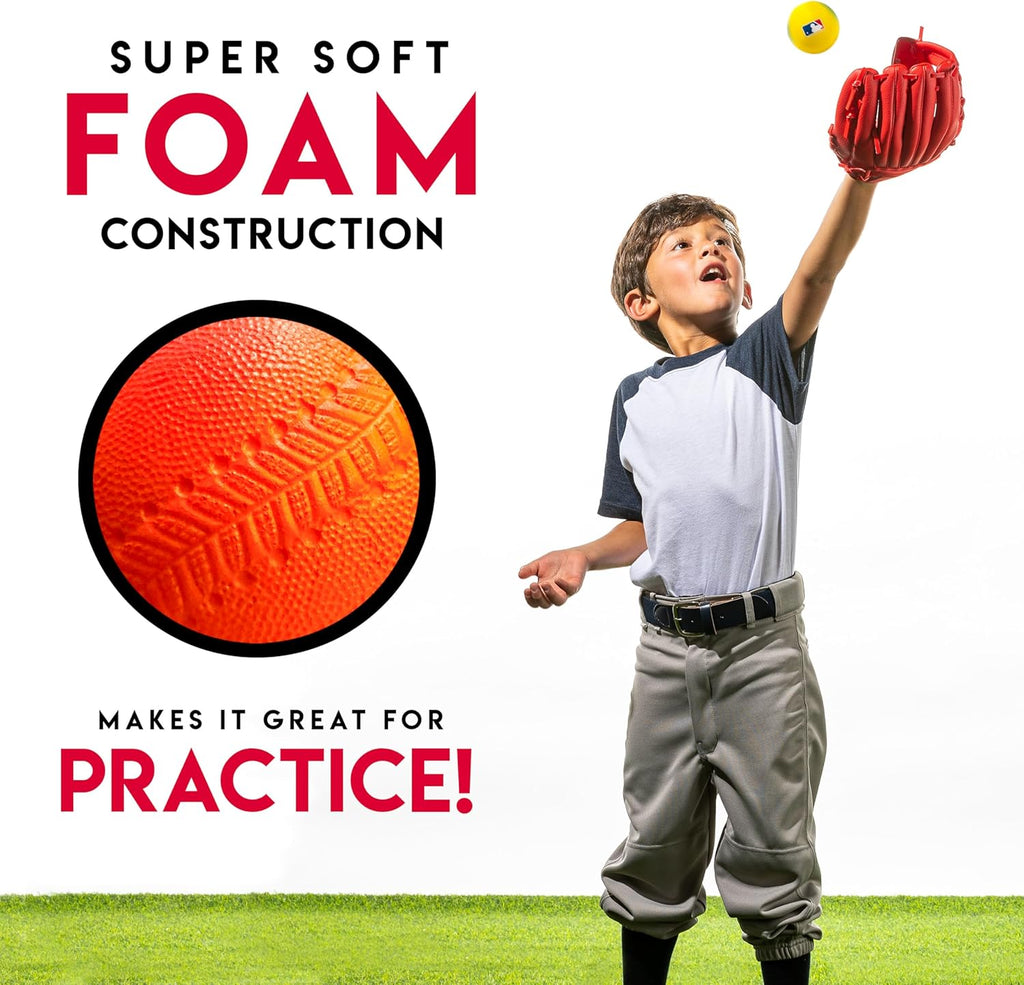 Franklin Sports Foam Baseballs - Soft Foam Practice Baseballs for Kids - Perfect for Hitting and Indoor or Outdoor Play - 3 Pack - Official MLB Licensed Product