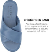 Journee Collection Addilynn Slip-On Sandal - Blue - Size 8.5