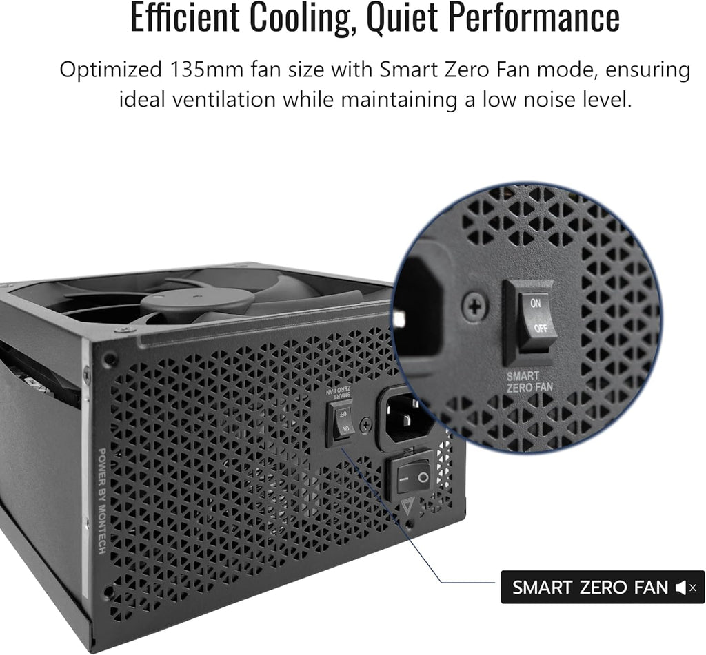 MONTECH Century II 1050W 80 Plus Gold ATX 3.1 Power Supply