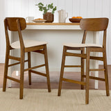 Best Choice Products Bar Stool Set of 2 - Walnut/Cream