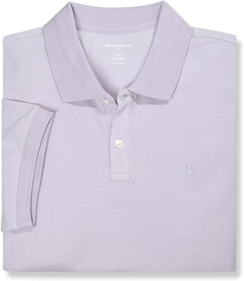 Banana Republic Standard-Fit Monogram Pique Polo - Lilac Purple Heather - Size: XL