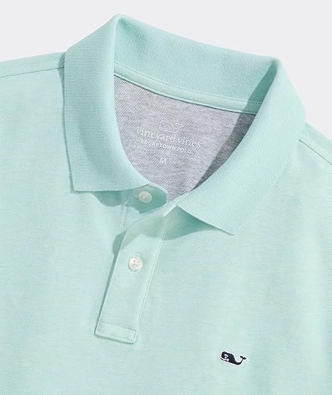 VINEYARD VINES | Men's Edgartown Pique Polo in Aqua Haze | XL