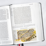 CSB Baker Illustrated Study Bible, Charcoal LeatherTouch, Red Letter, Full Color Interior