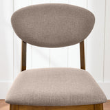 Best Choice Products - Set of 2 Modern Counter-Height Bar Stool Set W/ Upholstered Seat Cushion - Walnut/Grey