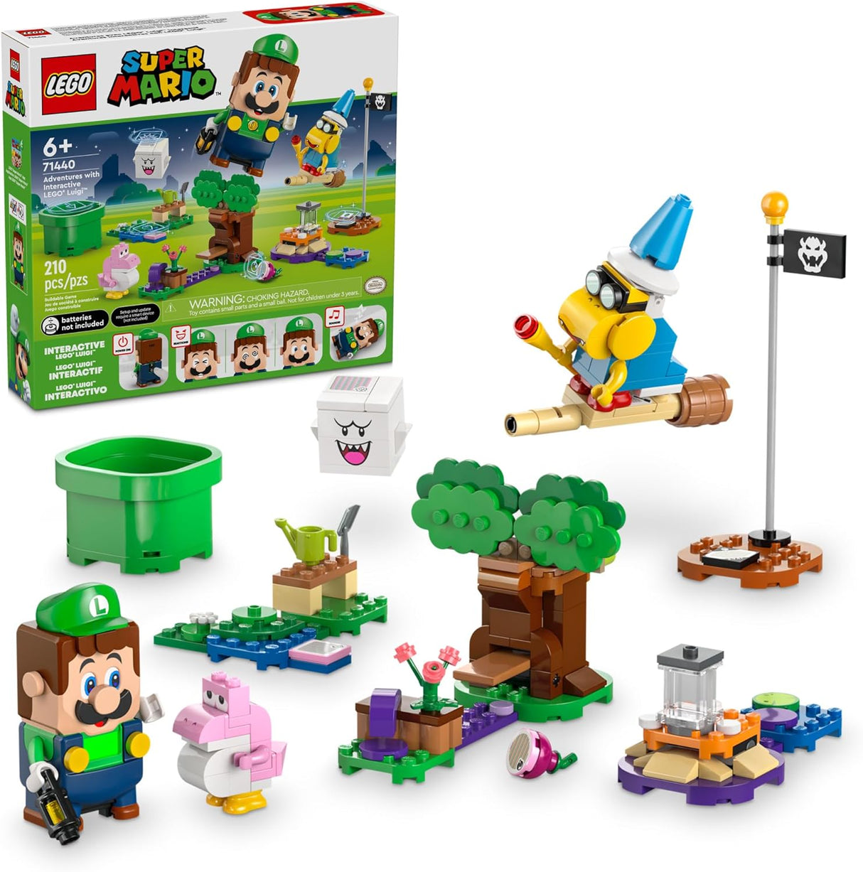 LEGO Super Mario Super Mario Adventures with Interactive Luigi Toy - Building Toys for Kids, Boys & Girls, Ages 6+ - Nintendo Birthday Gift Idea with 4 Figures