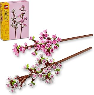 LEGO Flowers Celebration Gift, White and Pink Cherry Blossom 40725