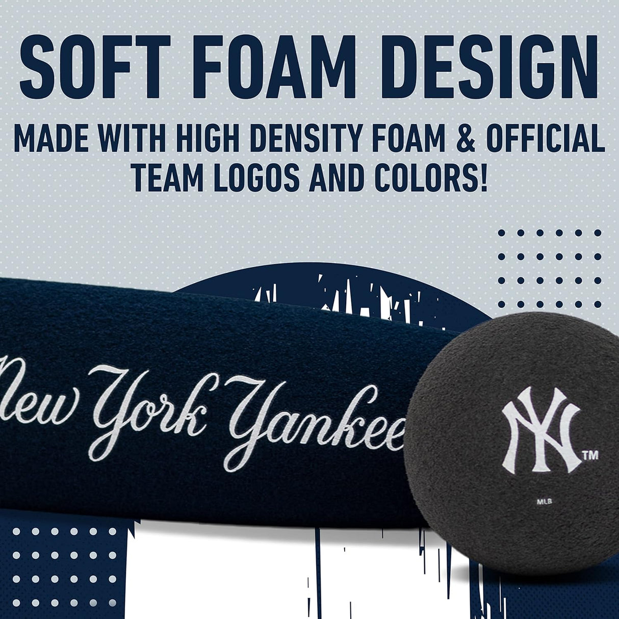 Franklin Sports MLB Jumbo Foam Baseball Bat + Ball Sets  NEW YORK YANKEES