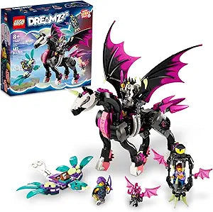 LEGO DREAMZzz Pegasus Flying Horse 71457 Building Toy Set, Fantasy Action Figure Creature, Comes with 3 Minifigures Including The Nightmare King, Unique Birthday Gift for Girls and Boys Ages 8+(New Open Box)