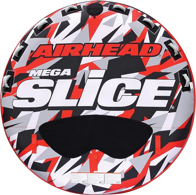 Airhead Slice Towable 1-4 Rider Models, Tube for Boating and Water Sports, Heavy Duty Full Nylon Cover with Zipper, EVA Foam Pads  $267.69