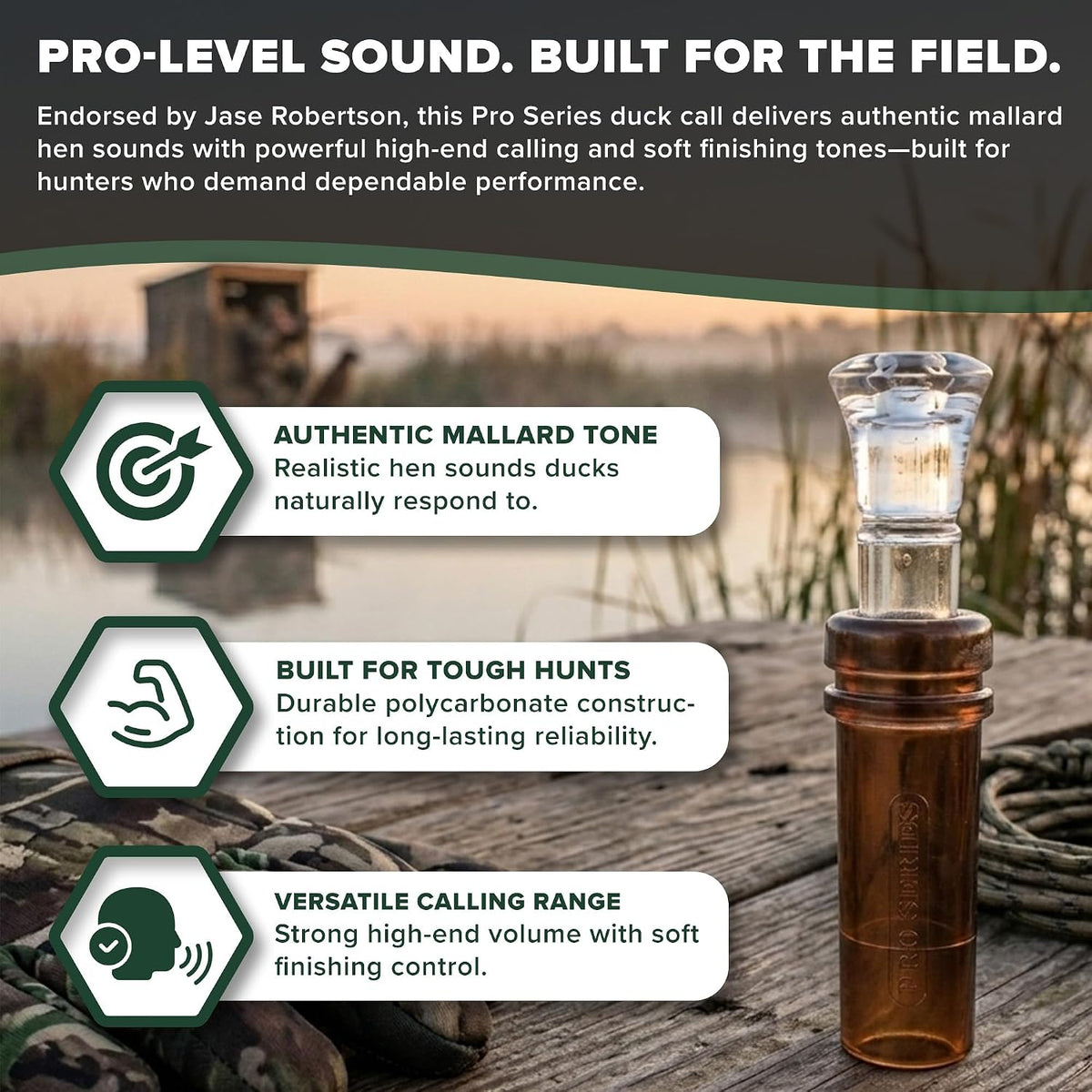 Duck Commander Hi-Ball Mallard Duck Call Jase Robertson Pro Series