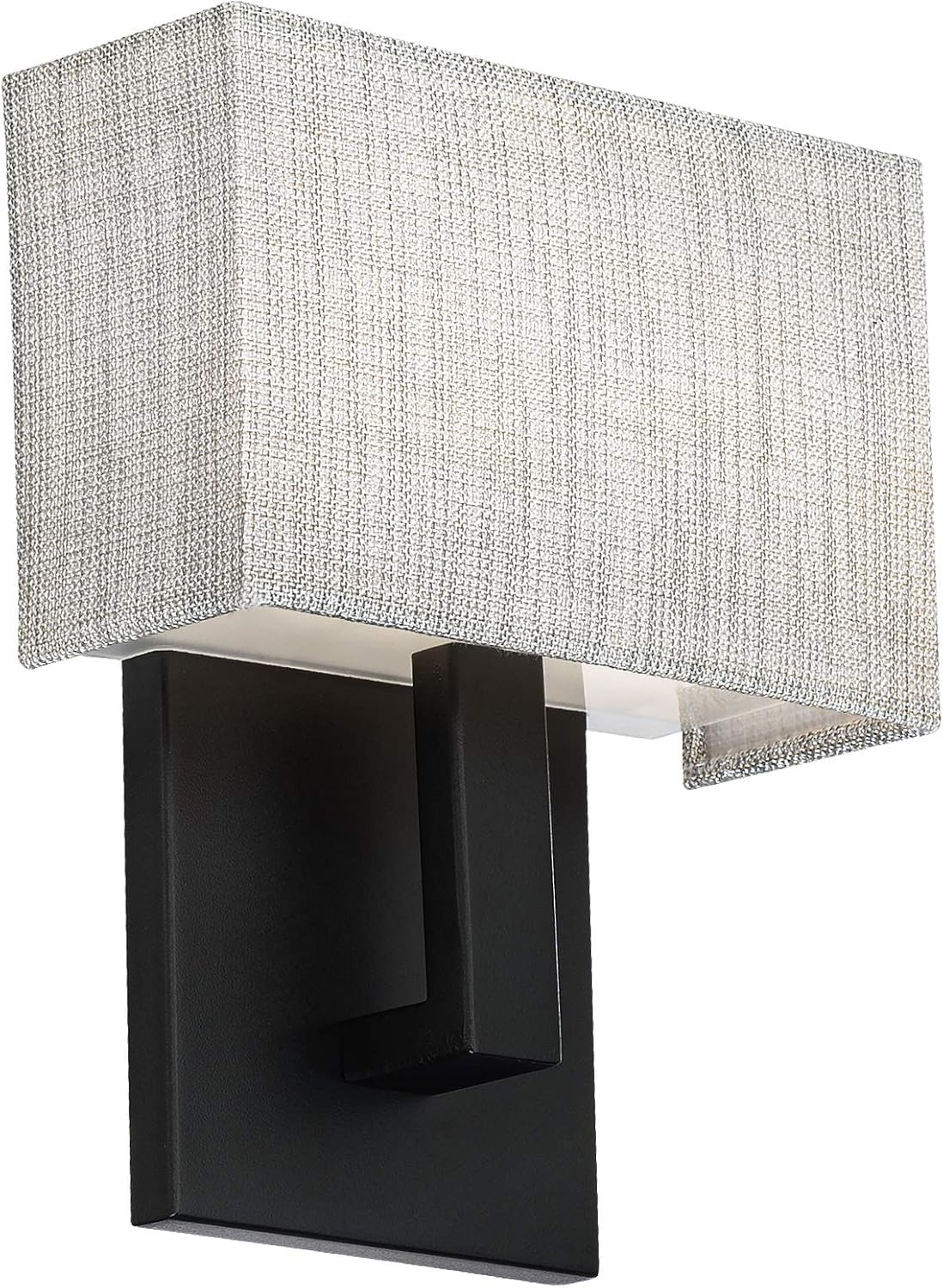 WAC Lighting dweLED, Manhattan 7in LED Fabric Wall Sconce 2700K in Black