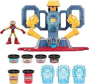 Play-Doh Marvel Iron Man Armor Maker Lab Playset with Lights and Sounds, Customizable Action Figure, Imagination Toys for Boys and Girls 4 and Up (New, Open Box)