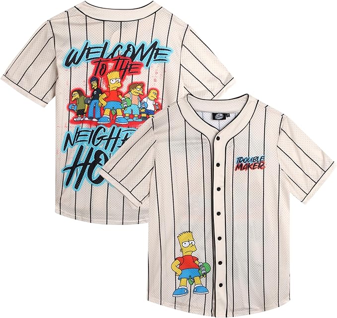 The Simpsons Unisex Baseball Jersey     NEW