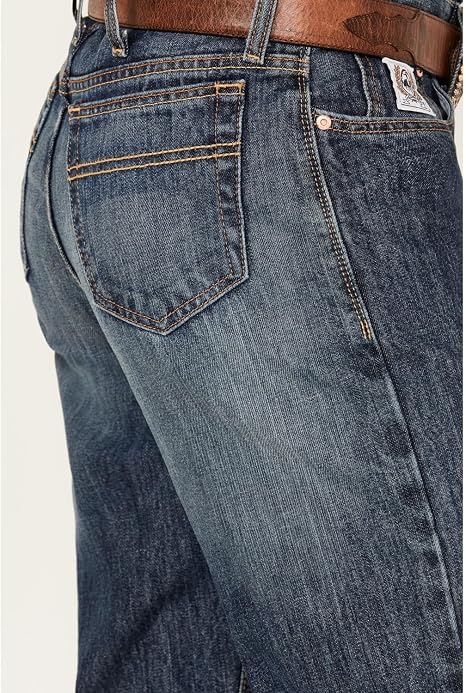 Cinch Men's White Label Relaxed Fit Jean, Dark Wash, 28W x 32L