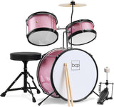 Best Choice Products 3-Piece Beginner Drum Set for Kid       Pink Sparkle