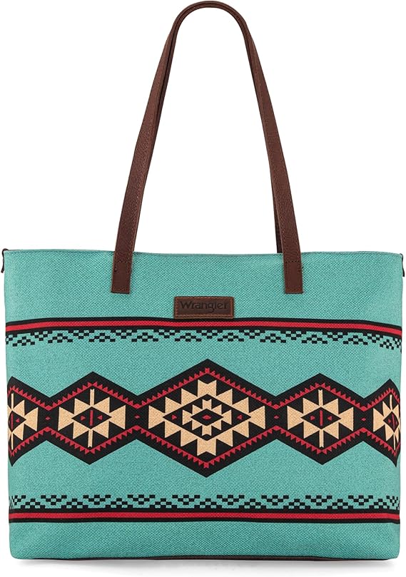 Montana West Wrangler Tote Bag for Women Canvas Shoulder Handbag Aztec Purse