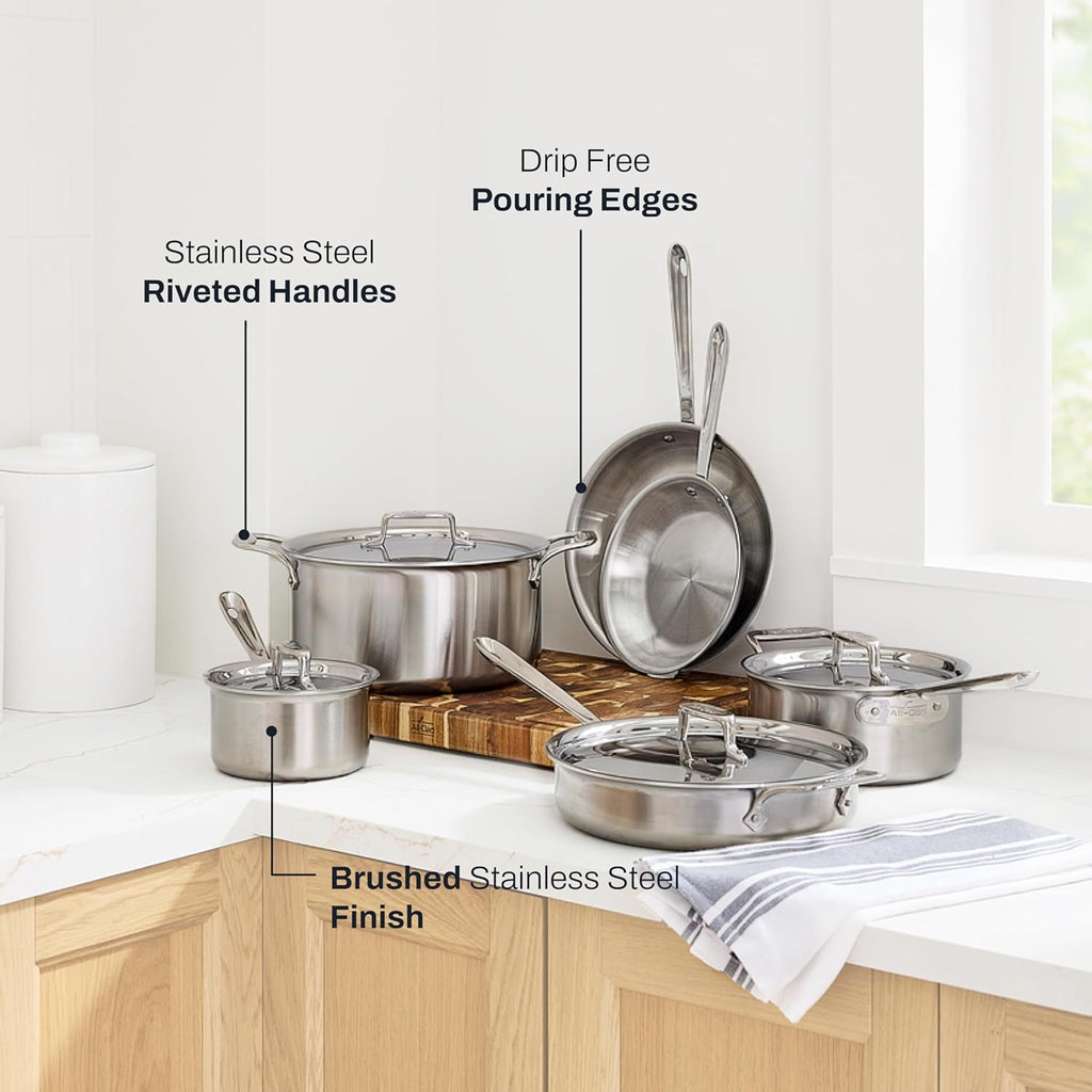 ALL-CLAD Brushed D5® Stainless 10pc Set