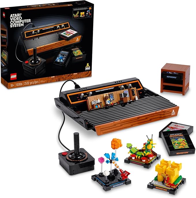 LEGO Icons Atari 2600 Building Set 10306 - Retro Video Game Console and Gaming Cartridge Replicas, Featuring Minifigure and Joystick, Nostalgic 80s Gift for Gamers and Adults