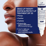 Obagi Lip Therapy SPF 30 Soothe & Protect Lip Balm Treatment with Hyaluronic Acid, Vitamin E & Peptides - 10 ML (AM)