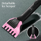 Best Choice Products - 4 in 1 Snow Brush with Shovel, Ice Scraper & Squeegee w/Storage Bag - Pink