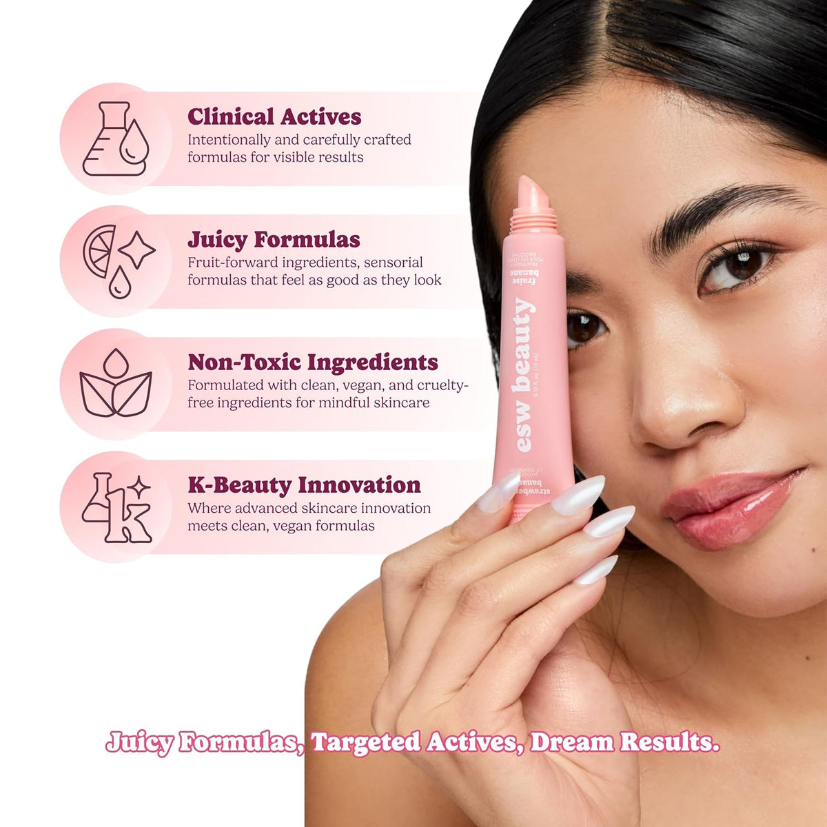 ESW BEAUTY Strawberry Banana Smoothie Lip Treatment - Soft Nude Pink