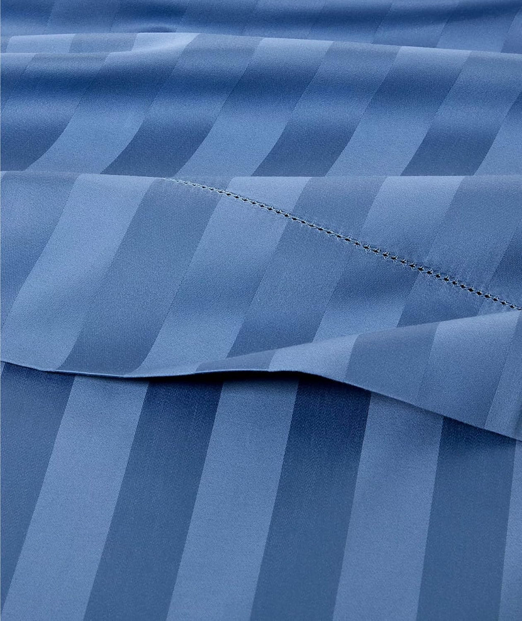 Charter Club Damask 1.5" Stripe 550 Thread Count Cotton 4 Piece Queen Sheet Set Ocean (Blue)