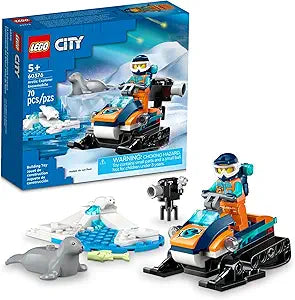 LEGO City Arctic Explorer Snowmobile 60376 Building Toy Set, Snowmobile Playset with Minifigures and 2 Seal Figures for Imaginative Role Play, Fun Gift Idea for 5 Year olds(New Open Box)