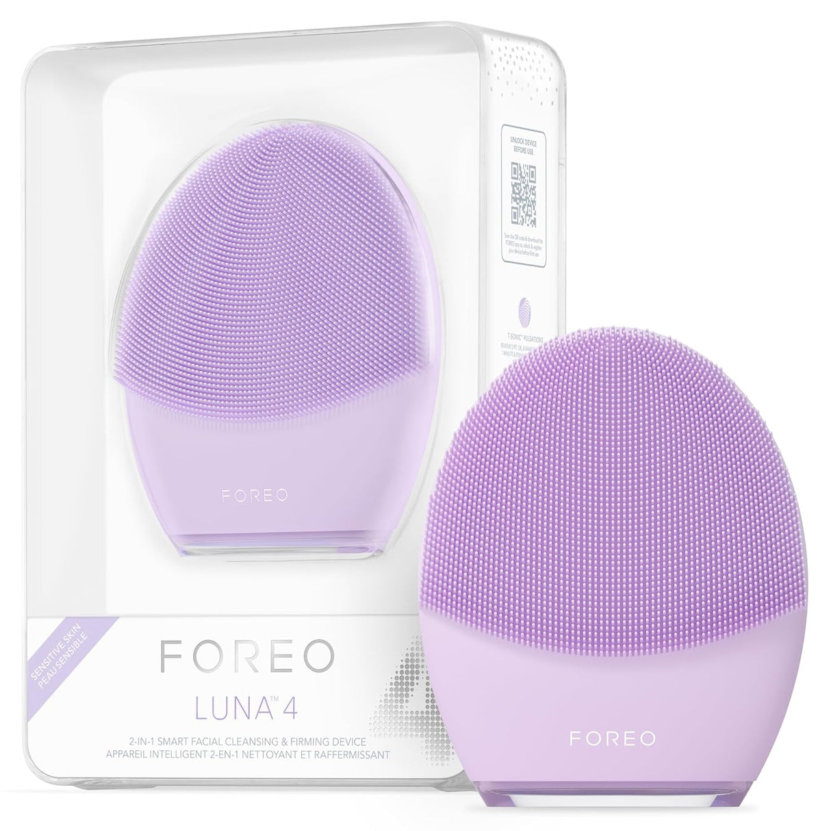 FOREO LUNA 4 Face Cleansing Brush - Firming Face Massager - Anti Aging Face Care - Enhances Absorption (NEW)