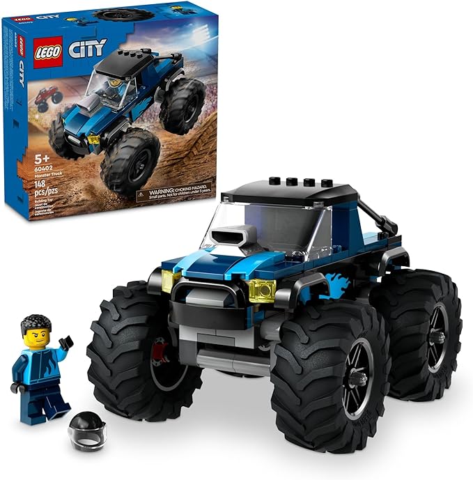 LEGO City Blue Monster Truck Off-Road Toy, Mini Monster Truck 60402