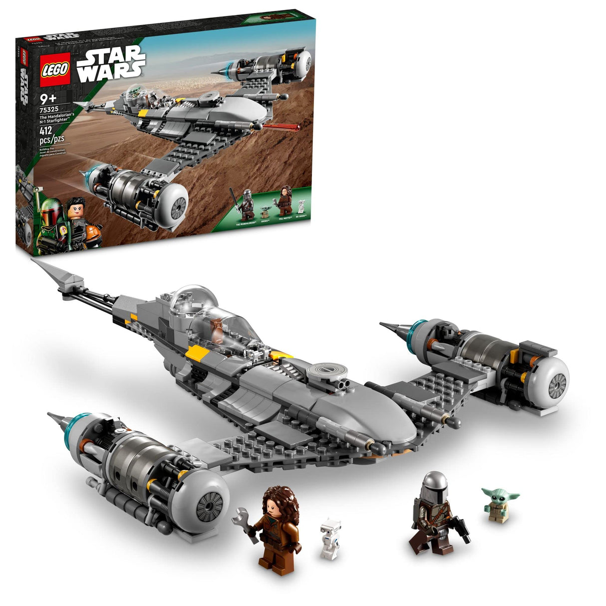 LEGO Star Wars The Mandalorian's N-1 Starfighter 75325 Building Set - The Book of Boba Fett, Featuring Baby Yoda Grogu and Droid Toy Figures