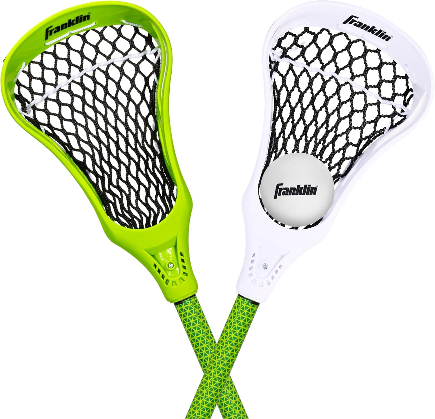 Franklin Sports Future Champs 2 Player Youth Lacrosse Sticks + Ball Set - Kids  GREEN