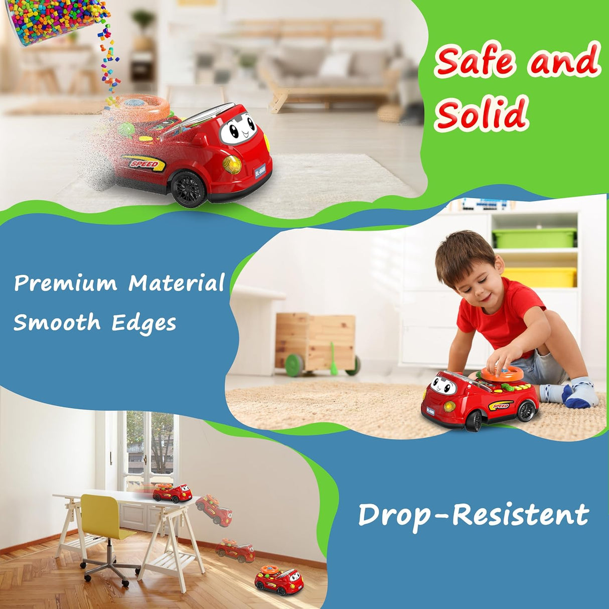 2-in-1 Remote Control Car & Steering Wheel Toy