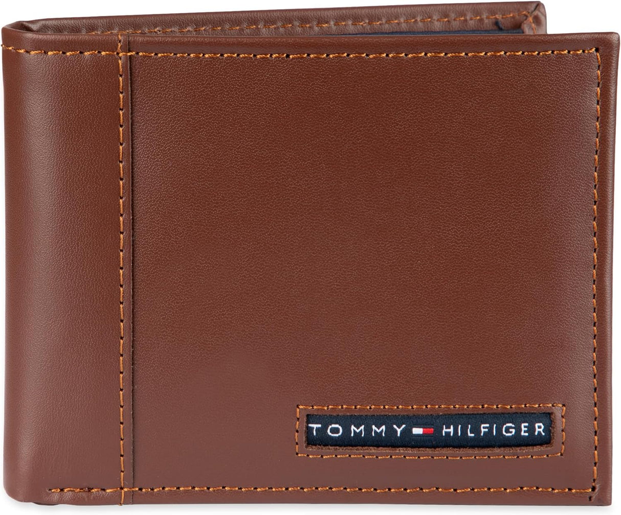 Tommy Hilfiger Men's Leather Wallet Tan Beige, One Size (OPEN BOX)