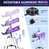 HUGERSTAR - Telescope for Adults & Kids & Astronomy Beginners - Purple