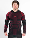 SuperX MARVEL DAREDEVIL Super Suit™ Men's Compression Pullover Hoodie - Midnight Black - Medium