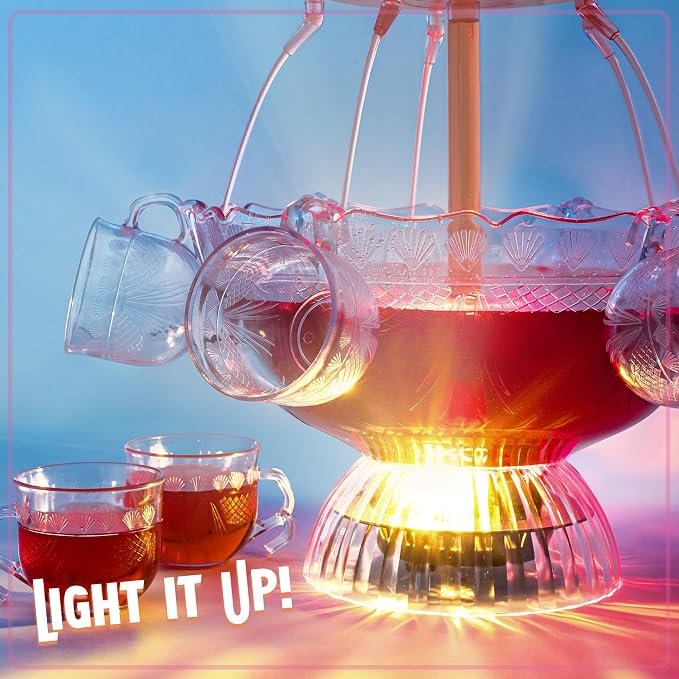 Nostalgia 3-Tier Party Fountain, Holds 1.5 Gallons, Clear