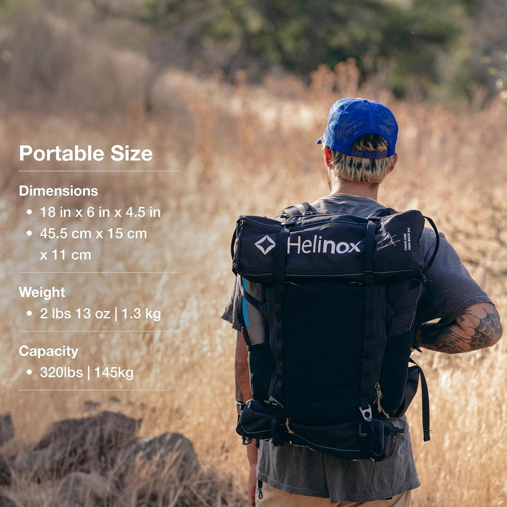 Helinox Chair One Highback (re) High-Performance Camping Chair, 2.6lbs, Camping Chairs High Back, Packable, Portable Chair for Backpacking, Camping, Hiking, Travel, Forest Green