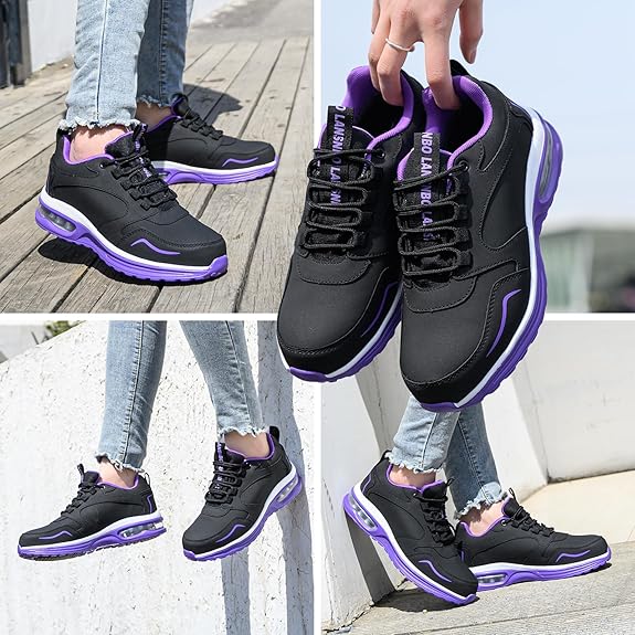 Lansnbo Waterproof Steel Toe Shoes for Women Non Slip Puncture Proof Safety Work Sneakers Comfortable Lightweight Fashion Footwear Size: 10.5